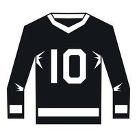 icono de camiseta de hockey, estilo simple vector