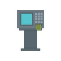 Bank atm machine icon flat isolated vector