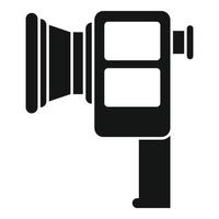 Handle retro camcorder icon simple vector. Video camera vector