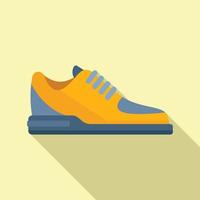 Run sneaker icon flat vector. Sport shoe vector