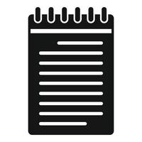 Scenario notepad icon simple vector. Film activity vector