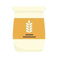 Flour sack icon flat isolated vector