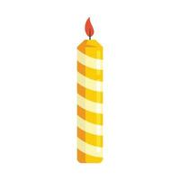 Party birthday candle icon flat isolated vector