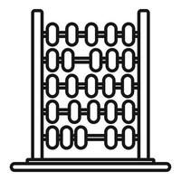 antiguo vector de contorno de icono de ábaco. juguete de matemáticas