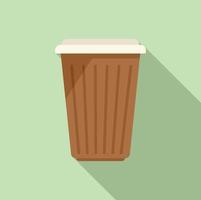 Latte cup icon flat vector. Espresso cafe vector