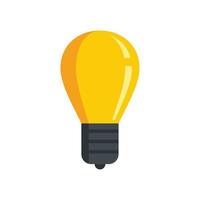 Gamification bulb idea icon flat isolated vector