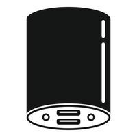 vector simple del icono del cargador del banco de energía. batería del teléfono