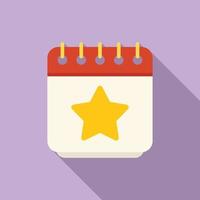 Event calendar icon flat vector. Work plan vector