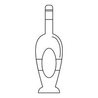 Holiday bottle icon, outline style vector