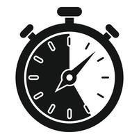 detener el icono del reloj vector simple. cronómetro