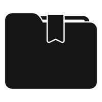 Folder bookmark icon simple vector. Book mark vector