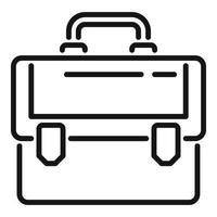 Office briefcase icon outline vector. Work bag vector
