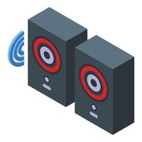 icono de altavoces wifi vector isométrico. tienda