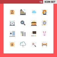 16 Universal Flat Colors Set for Web and Mobile Applications idea computer weather art commerce Editable Pack of Creative Vector Design Elements