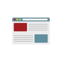 Affiliate marketing web page icon flat isolated vector