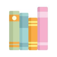 Linguist book shelf icon flat isolated vector