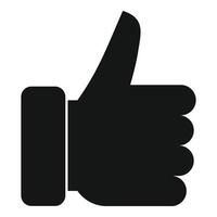 Thumb up review icon simple vector. Online product vector