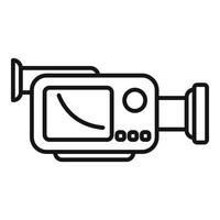 Tv camera icon outline vector. Live video vector