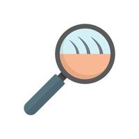 Hair removal magnifier icon flat isolated vector