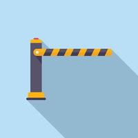 Border barrier icon flat vector. Train safety vector