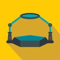 Table magnify icon, flat style vector