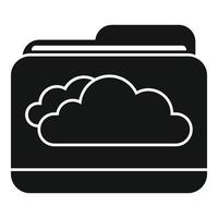 icono de carpeta de nube de acceso vector simple. crm de datos