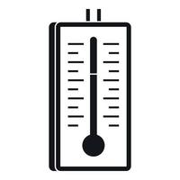 Thermometer icon, simple style vector
