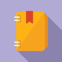 Dictionary tag icon flat vector. Book mark vector