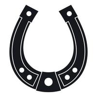 Horseshoe icon, simple style vector