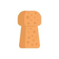 Bottle cork icon flat isolated vector