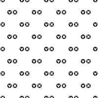 Tick and cross signs pattern, simple style vector