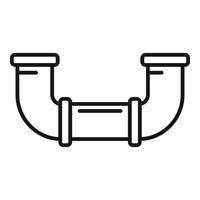 Pipe connection icon outline vector. Drain system vector