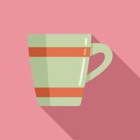 Beverage mug icon flat vector. Hot cup vector