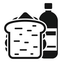 Home school lunch icon simple vector. Dinner food vector