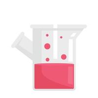 Medical boiling flask icon flat isolated vector