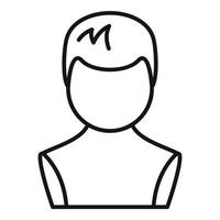 Man wig icon outline vector. Style hair vector