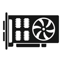 Gpu card icon simple vector. Computer pc vector