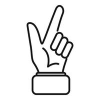 Crab gesture icon outline vector. Finger sign vector