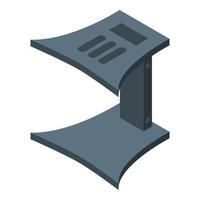 Plastic laptop stand icon isometric vector. Desk table vector