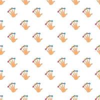 Scanning of finger pattern, cartoon style vector