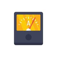 Ampere Meter device icon flat isolated vector