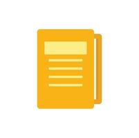 Tutor lesson folder icon flat isolated vector