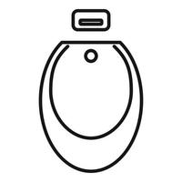 Toilet basin icon outline vector. Wc restroom vector
