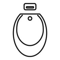 Toilet basin icon outline vector. Wc restroom vector