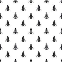 Rocket with portholes pattern, simple style vector