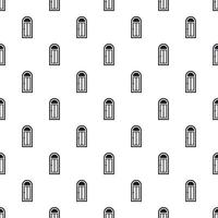 Arched front door pattern, simple style vector