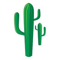 Cactus icon, cartoon style vector