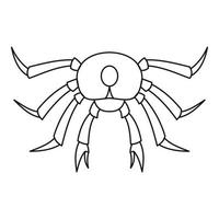 Seafood crab icon, outline style vector
