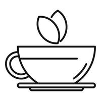 Healthy hot cup icon outline vector. Tea drink vector