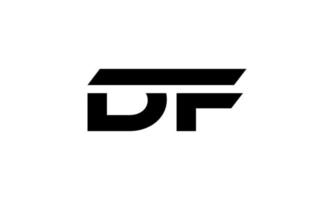 diseño de logotipo DF. diseño de logotipo de letra df inicial diseño de vector de monograma pro vector.
